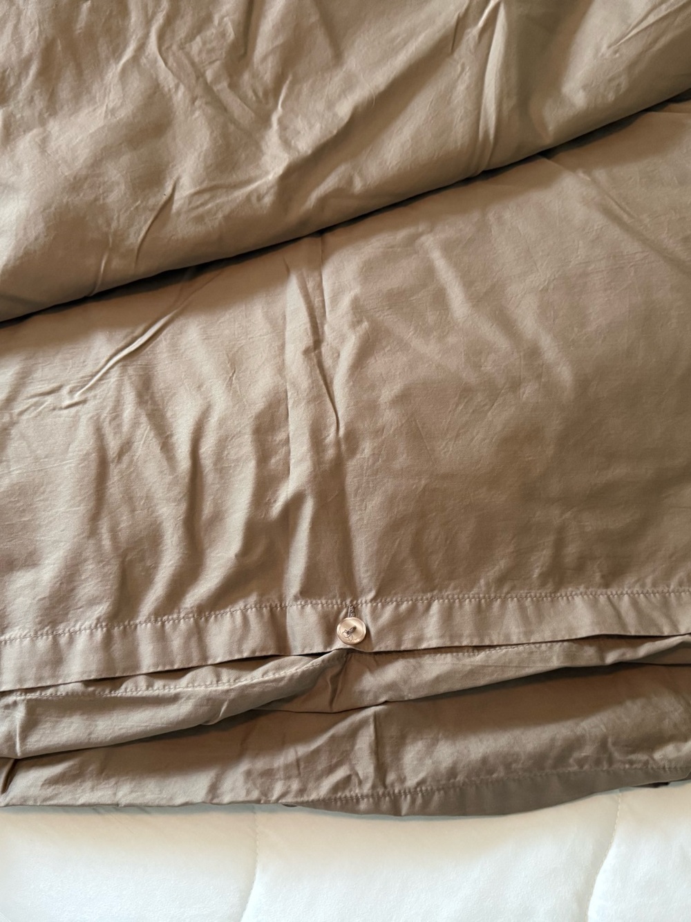 The Company Store Mocha Button-Closure Supima Duvet Cover King - Picture 3 of 6